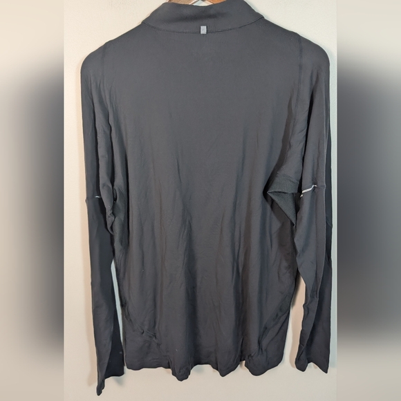 Nike Men's Black Gray Dri Fit Half Zip Outdoor Activewear Long Sleeve Shirt L - Picture 3 of 7
